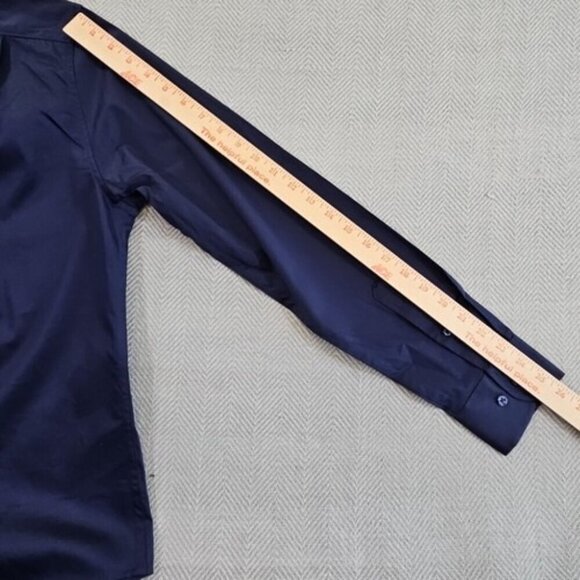 District & Row Slim Fit Button Front Shirt Men's Size Small in Navy Blue NWT! - Picture 12 of 13